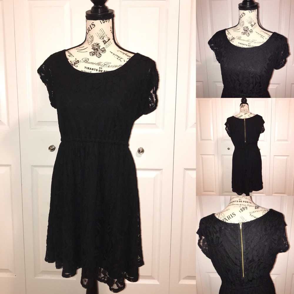 Xhilaration Black Lace Dress